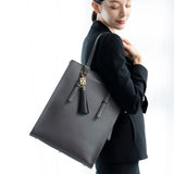 GENE: Zipper vertical tote bag