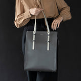 GENE: Zipper vertical tote bag