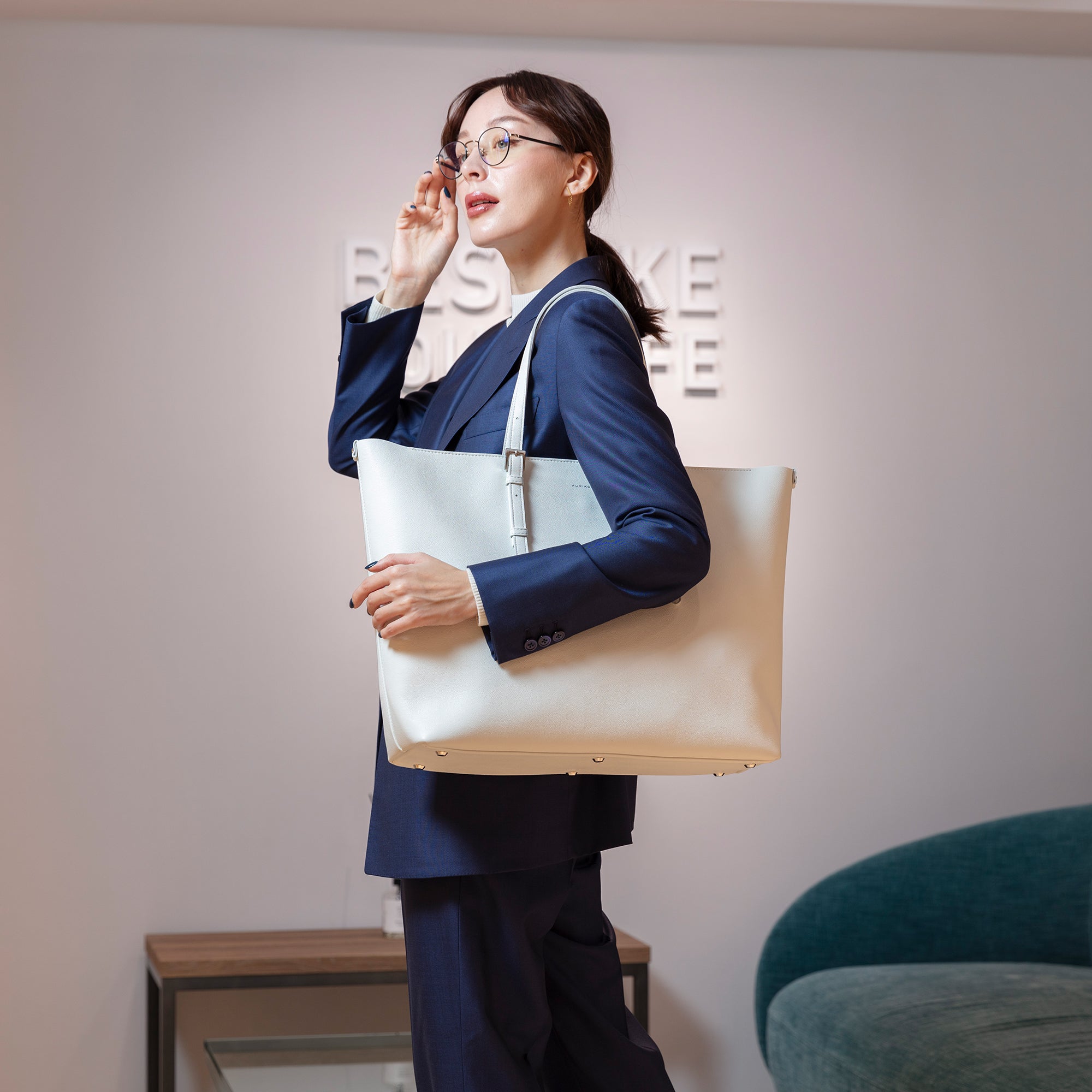 ALEX:ファスナー付トートバッグ