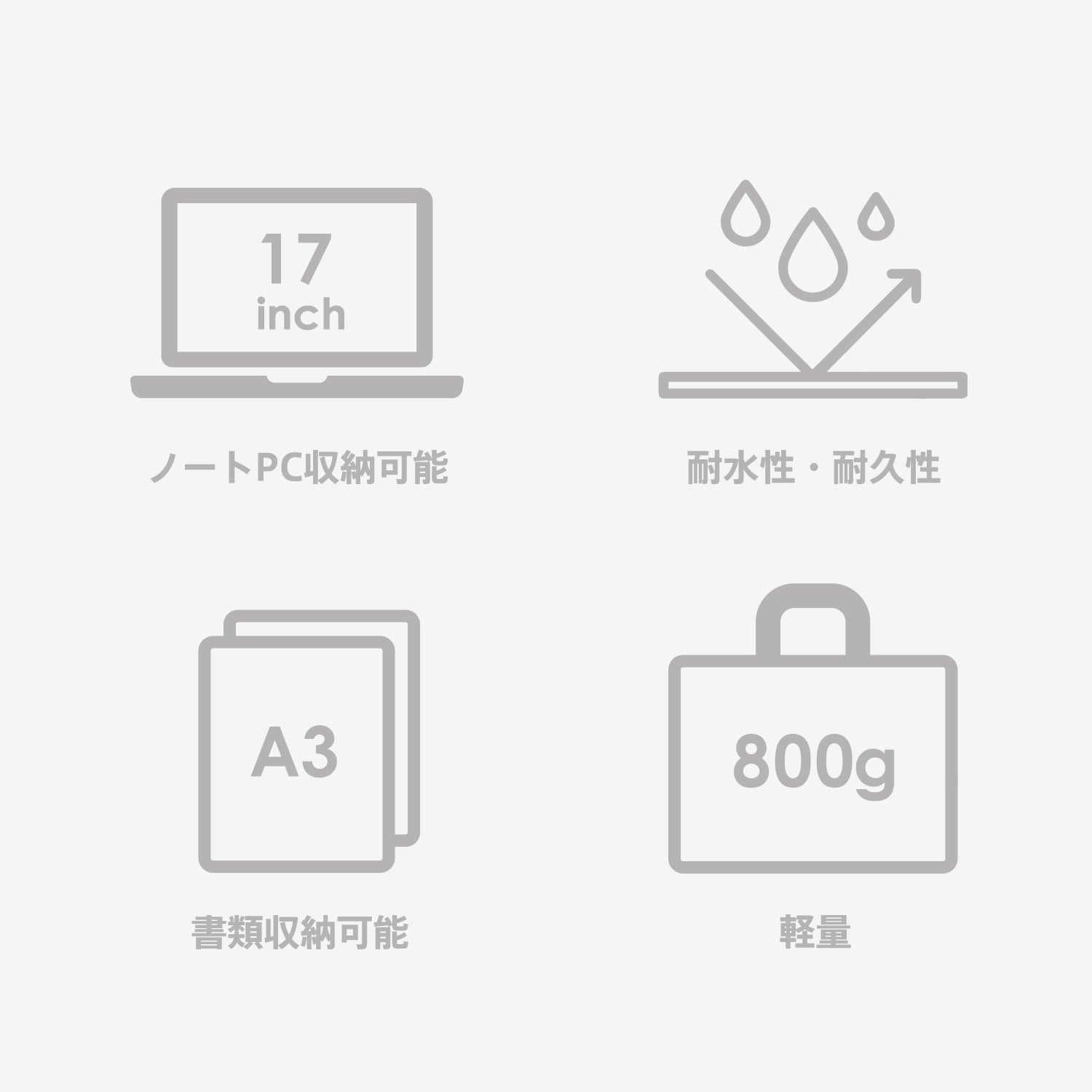 ALEX:ファスナー付トートバッグ