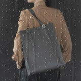 GENE: Zipper vertical tote bag