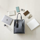 GENE: Zipper vertical tote bag