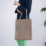 GENE: Zipper vertical tote bag