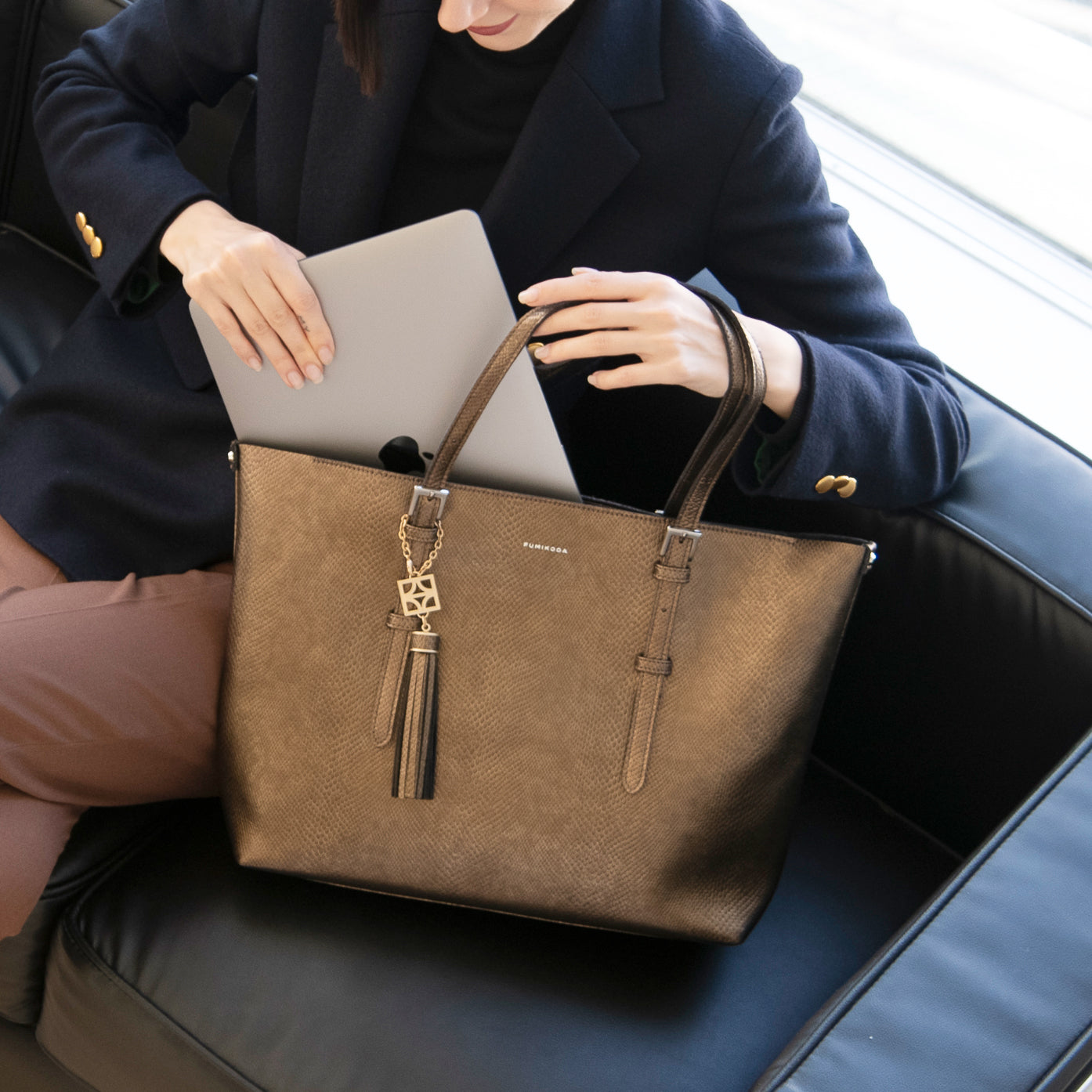 ALEX:ファスナー付トートバッグ