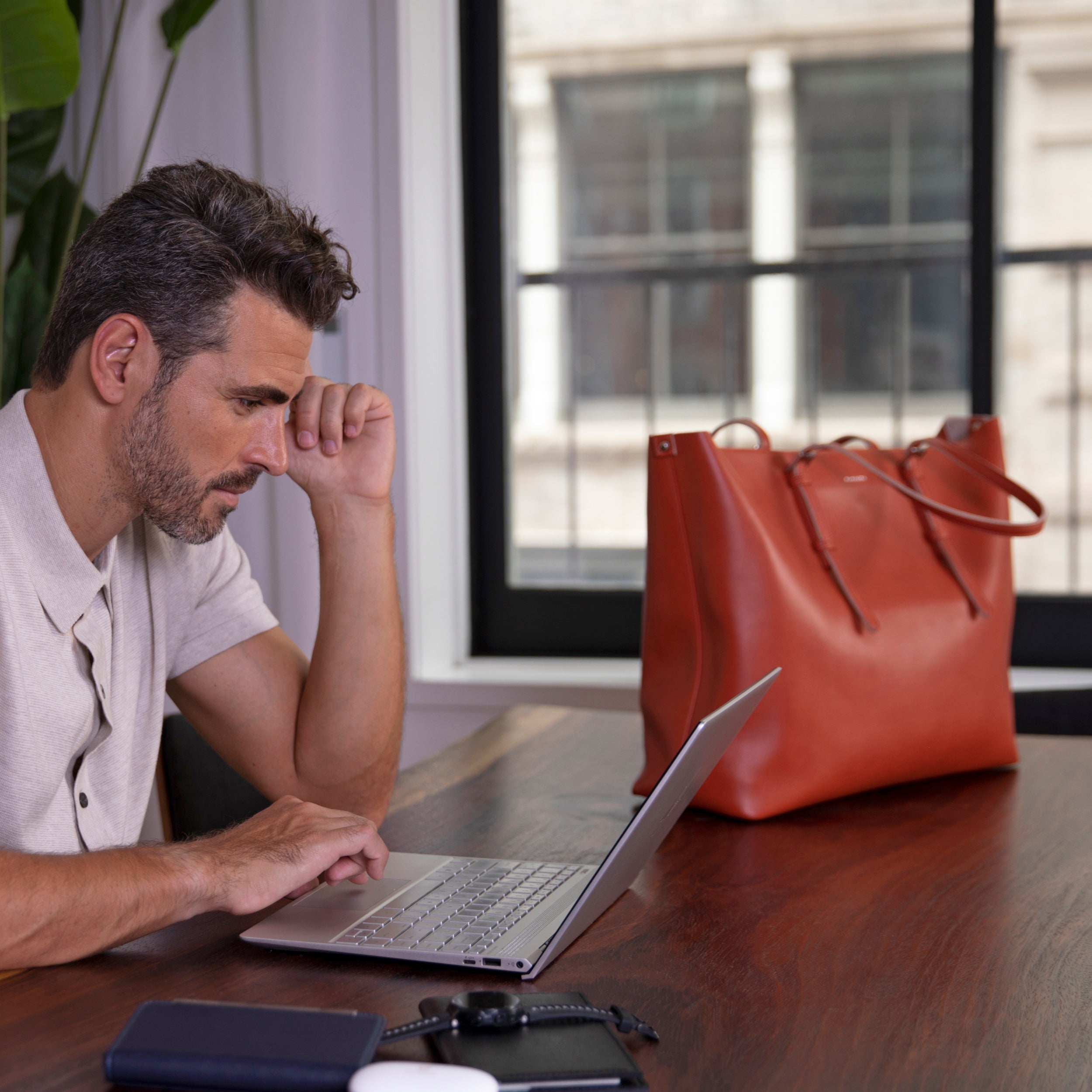 ALEX:ファスナー付トートバッグ