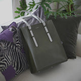 GENE: Zipper vertical tote bag