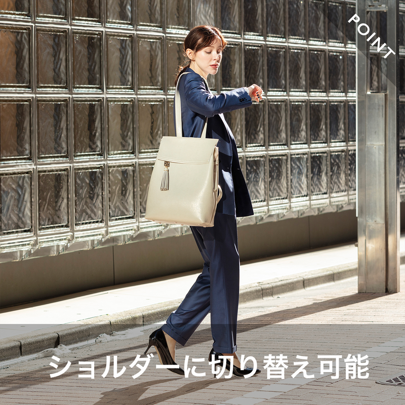 FUMIKODA BILLY 2wayリュック M ウォームグレー タッセル付 BILLY:2wayリュック – FUMIKODA