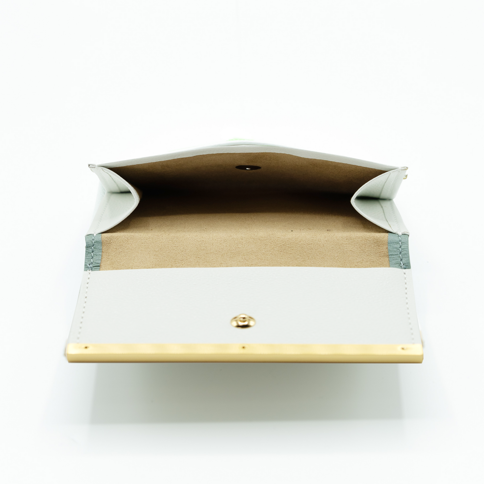 FUMIKODA 三つ折り財布 ベージュ/ホワイト LUNA：三つ折り財布 – FUMIKODA